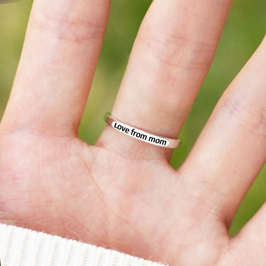 Love From Mom Infinity Band Ring