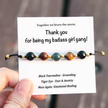 Girl Gang Courage and Strength Crystal Bracelet