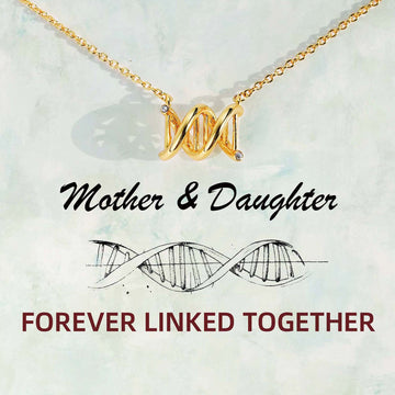 Mom & Daughter Linked Together DNA Necklace