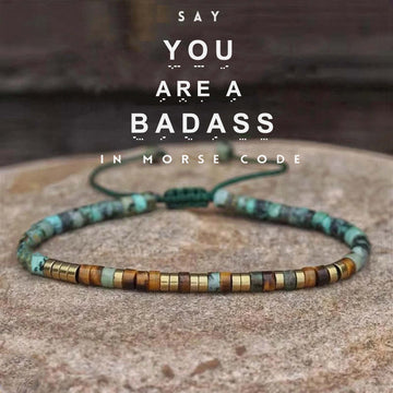 'You Are A Badass' Morse code Bracelet