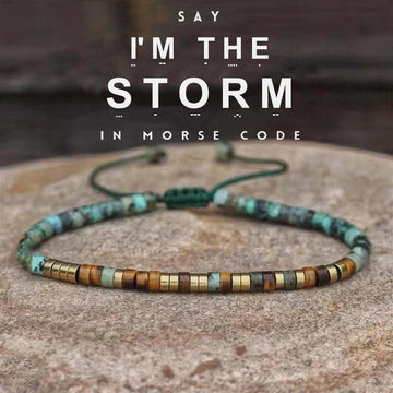 'I'm The Storm' Morse code Bracelet
