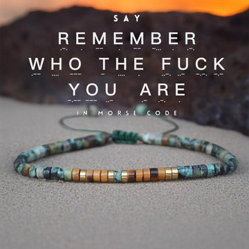 'Remember Who The Fuck You Are' Morse code Bracelet