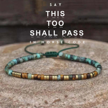 'This Too Shall Pass' Morse code Bracelet