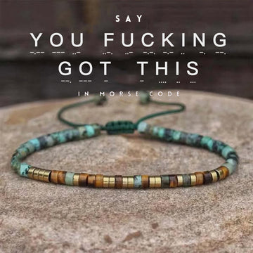 'You Fucking Got This' Morse code Bracelet