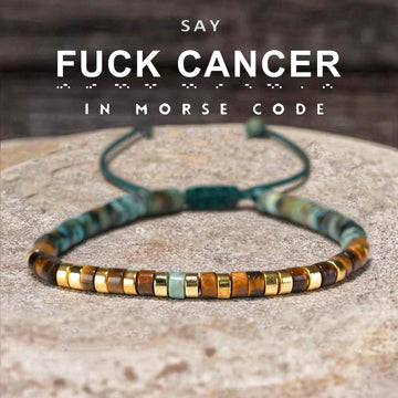 'Fuck Cancer' Morse code Motivational Bracelet