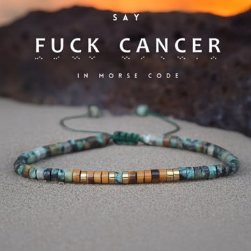 'Fuck Cancer' Morse code Motivational Bracelet