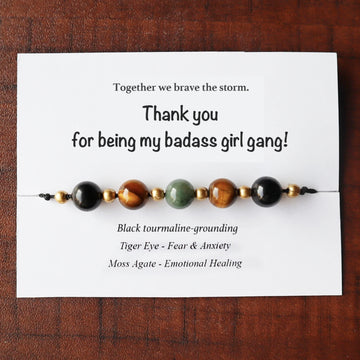 Girl Gang Courage and Strength Crystal Bracelet