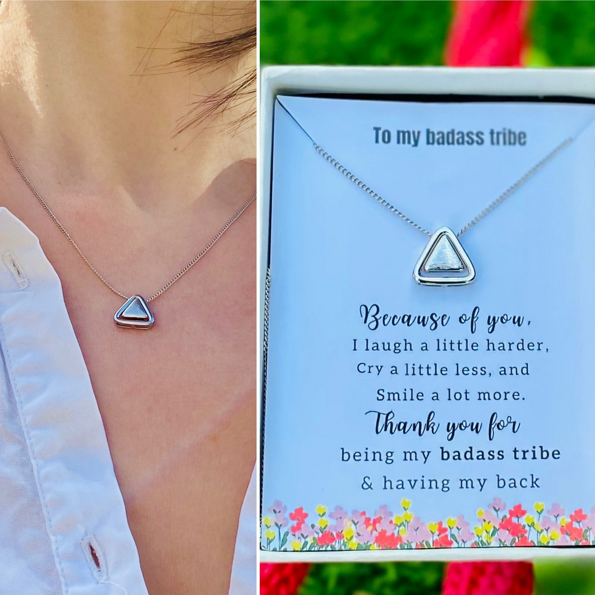 Thank you for being my badass tribe - S925 necklace