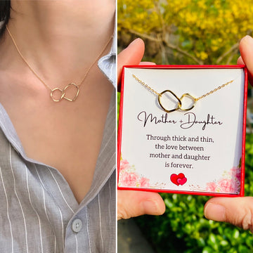 Irregular loop Mother & Daughter Bond Sterling Silver Necklace- Perfect Mother's Day Gift ā¤ļø