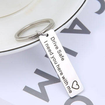 "Drive safe I need you here with me"" Xmas gift keychain 👨👩👧👦