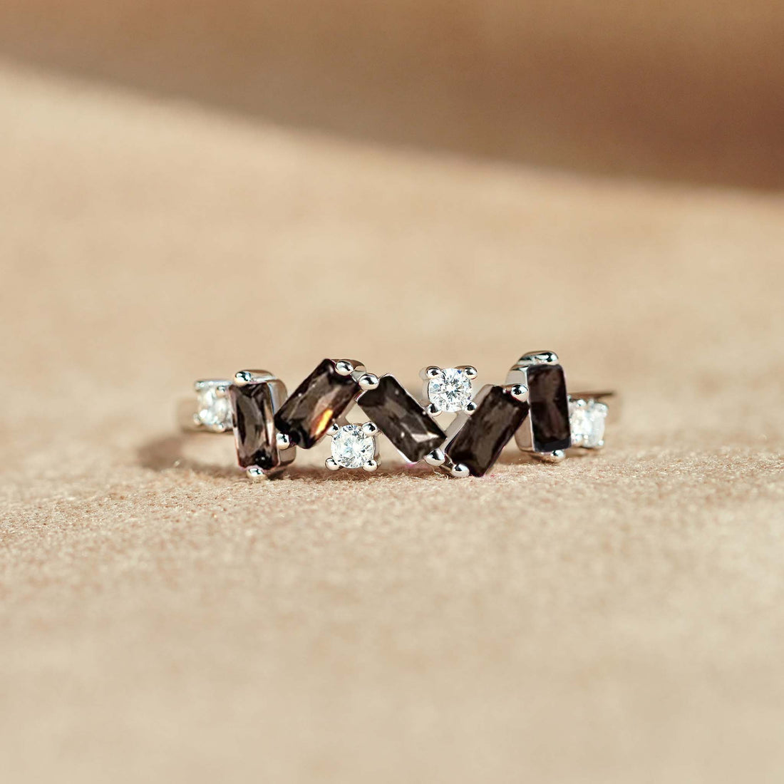 Self Love Broken Pieces Black Band Ring