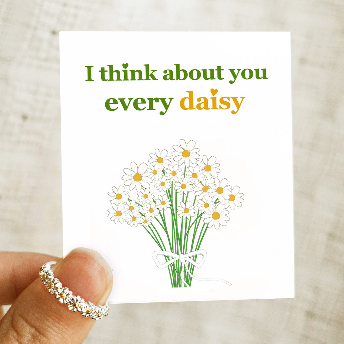 Love From Mom-I Think About You Every Daisy Ring