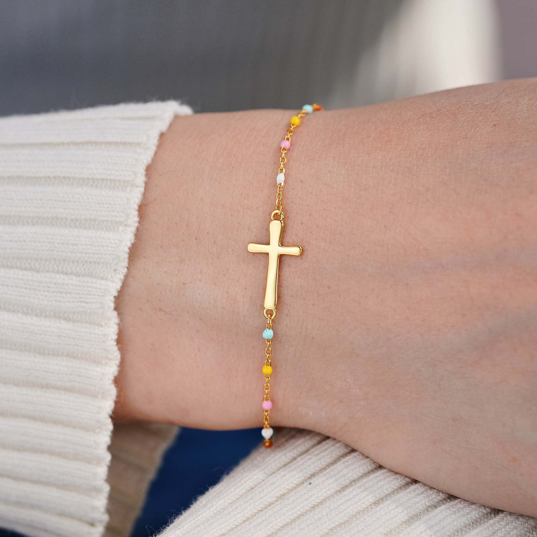 My Small Circle Of Female Friends Cross Bracelet