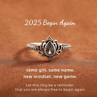 2025 Begin Again Sterling Silver Lotus Ring