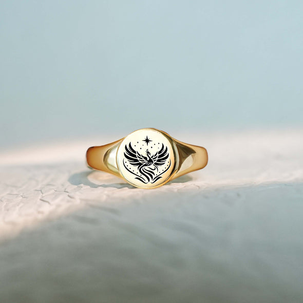 Strong As Fuck Phoenix Signet Ring