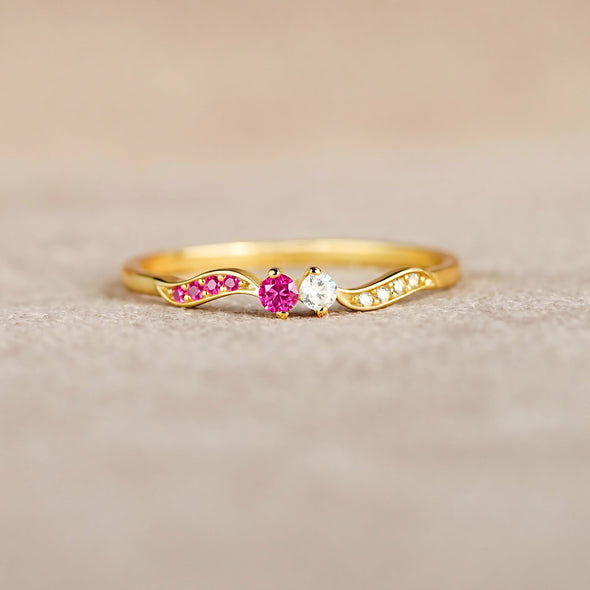 High Tide Or Low Tide Personalized Adjustable Wave Ring