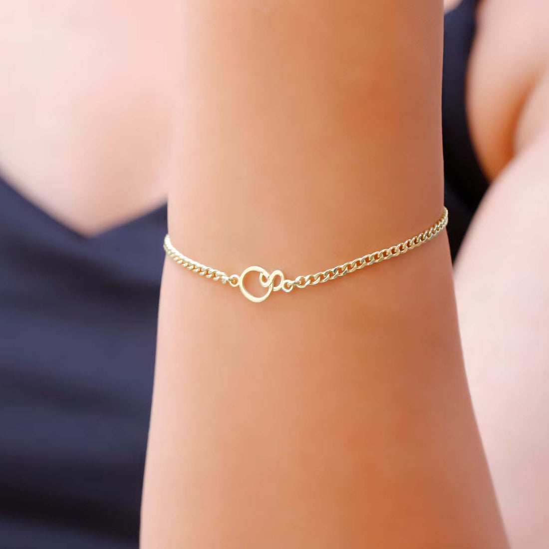 Custom Two Initial Interlocking Bracelet