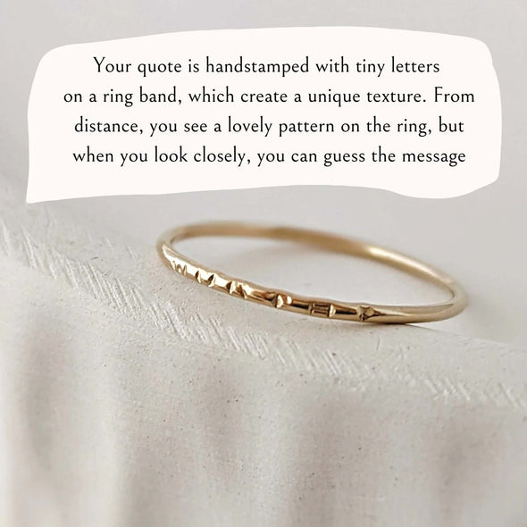 Handcraft 'Strong as Fuck'Secret Message Adjustable Ring