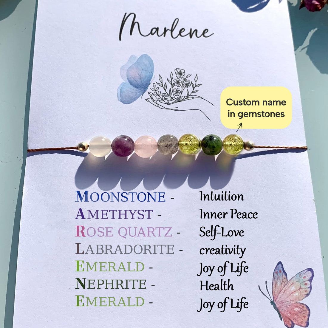 Custom Name Gem Bracelet