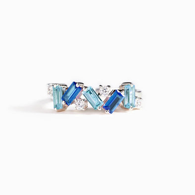 Self Love Broken Pieces Blue Band Ring