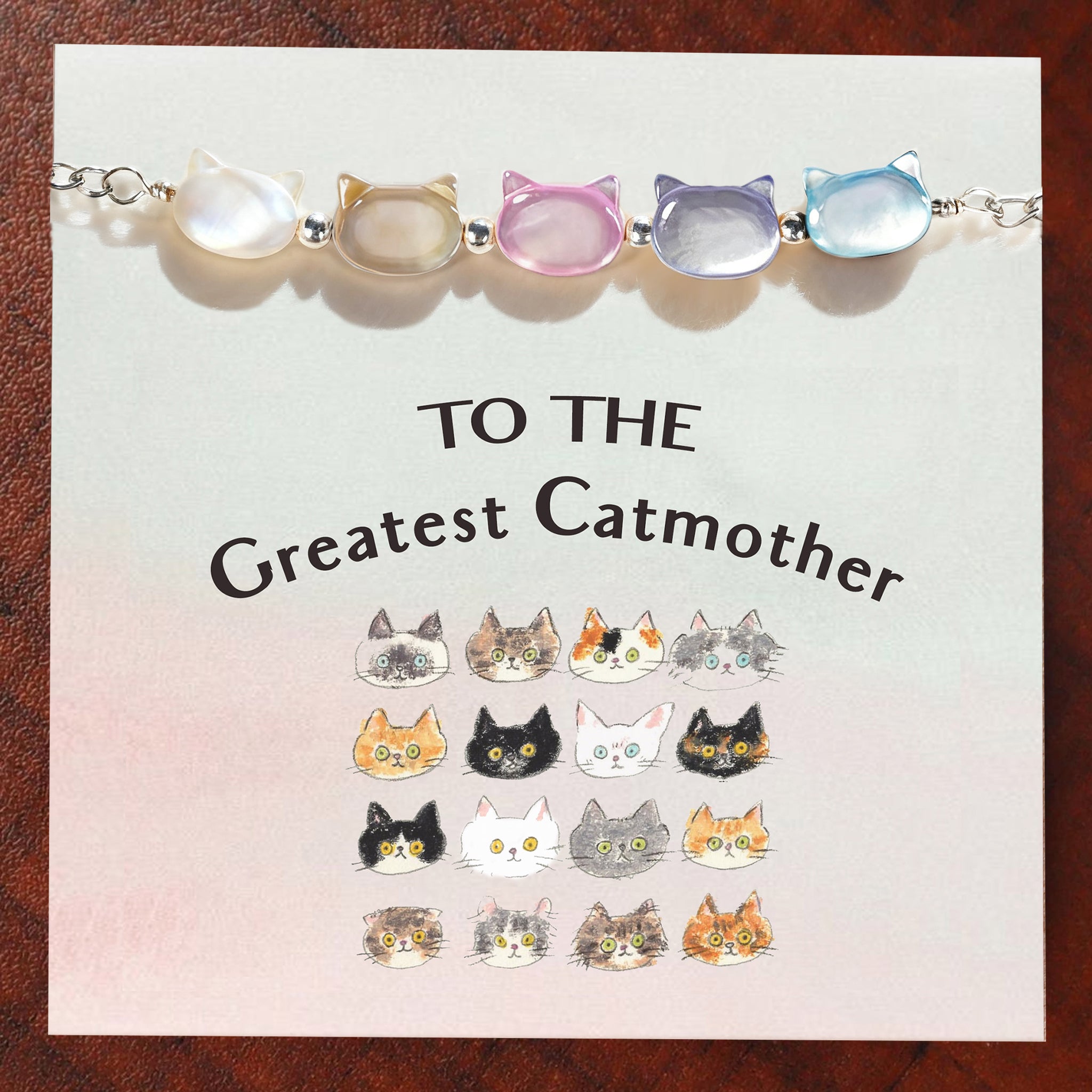 Cat Mother Birthstone Bracelet