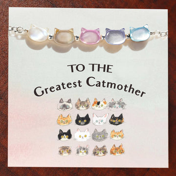Cat Mother Birthstone Bracelet