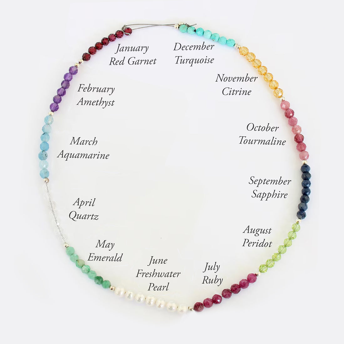 Mother & Daughter Interlocking Crystal Birthstone Bracelet