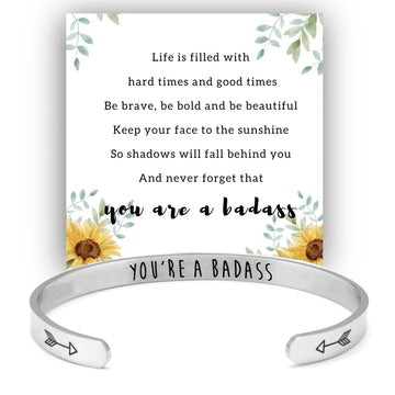 YOLO Inspirational Stainless Arrow Cuff Bracelet ✊
