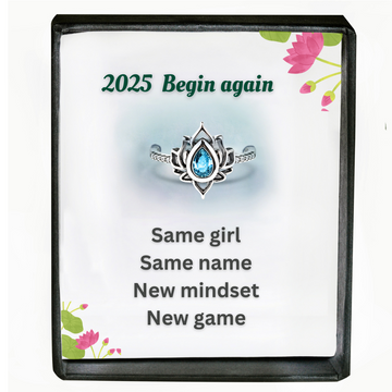 2025 Begin Again Sterling Silver Lotus Ring