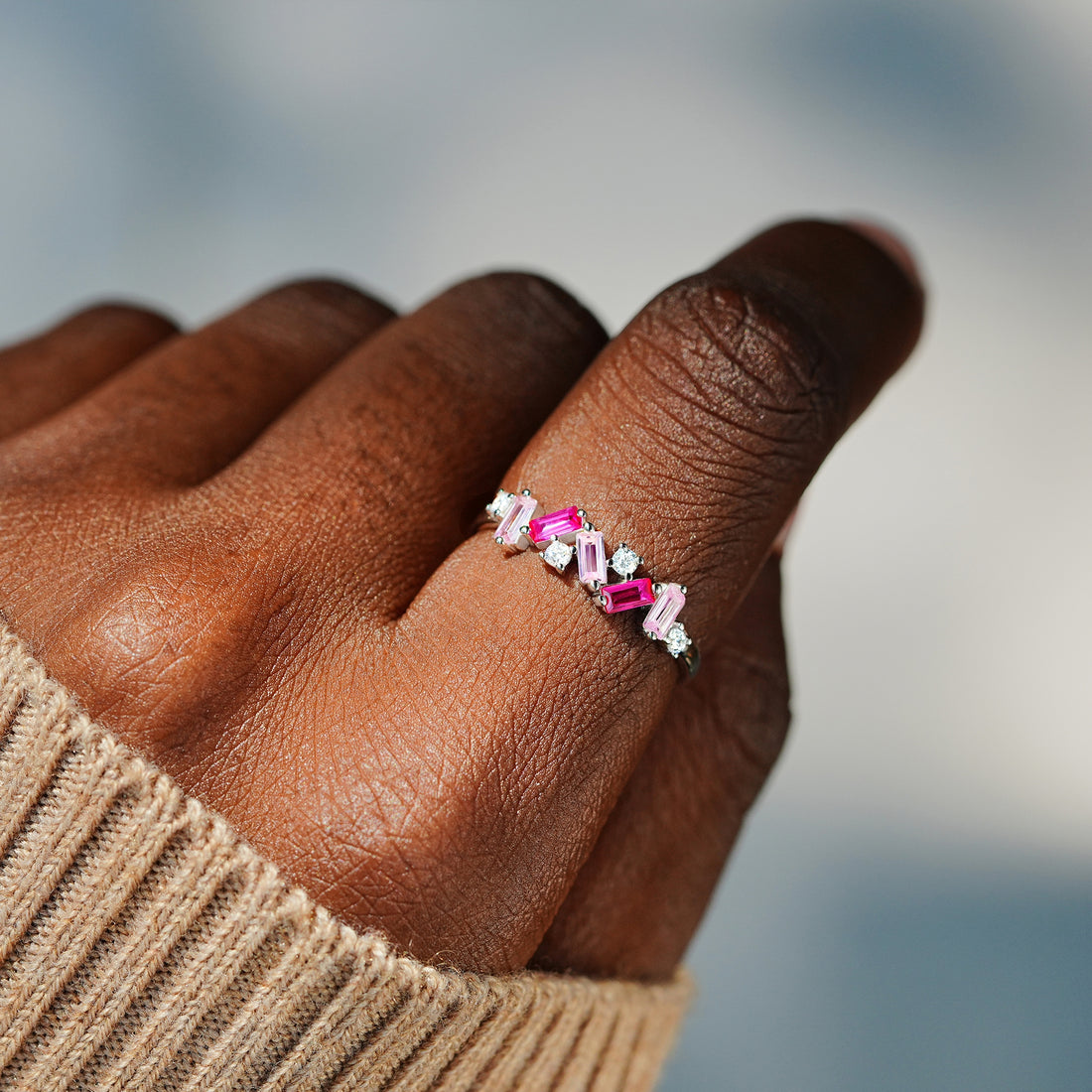 Strong As Fuck Broken Pieces Pink Band Ring