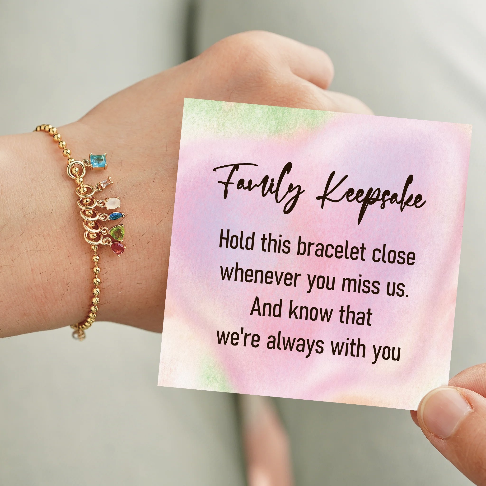 Family Keepsake Birthstone Bracelet