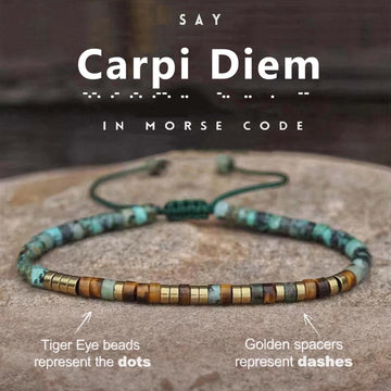 'Carpi Diem' Morse code Bracelet
