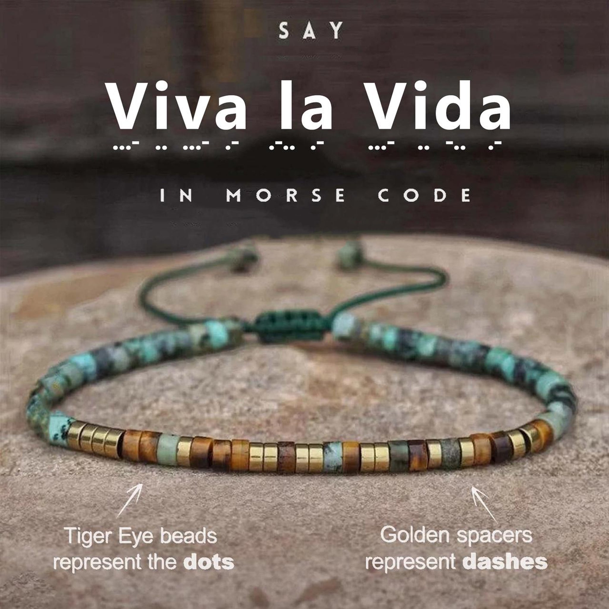 'Viva la Vida' Morse code Bracelet