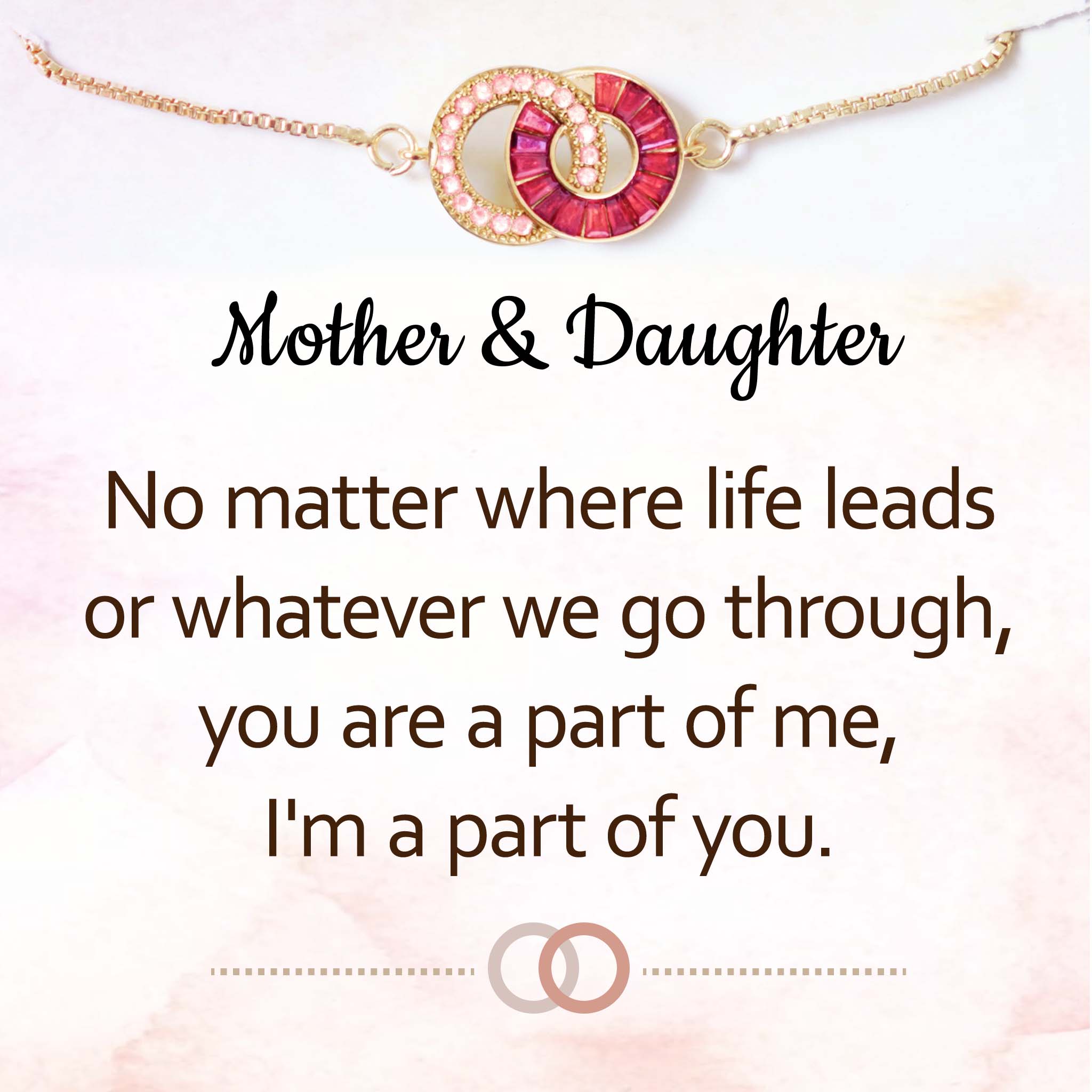 Mother & Daughter Linking Birthstone Bracelet