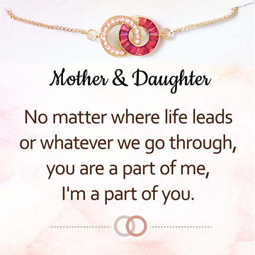 Mother & Daughter Linking Birthstone Bracelet