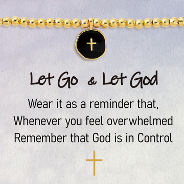 Let Go & Let God Cross Bracelet