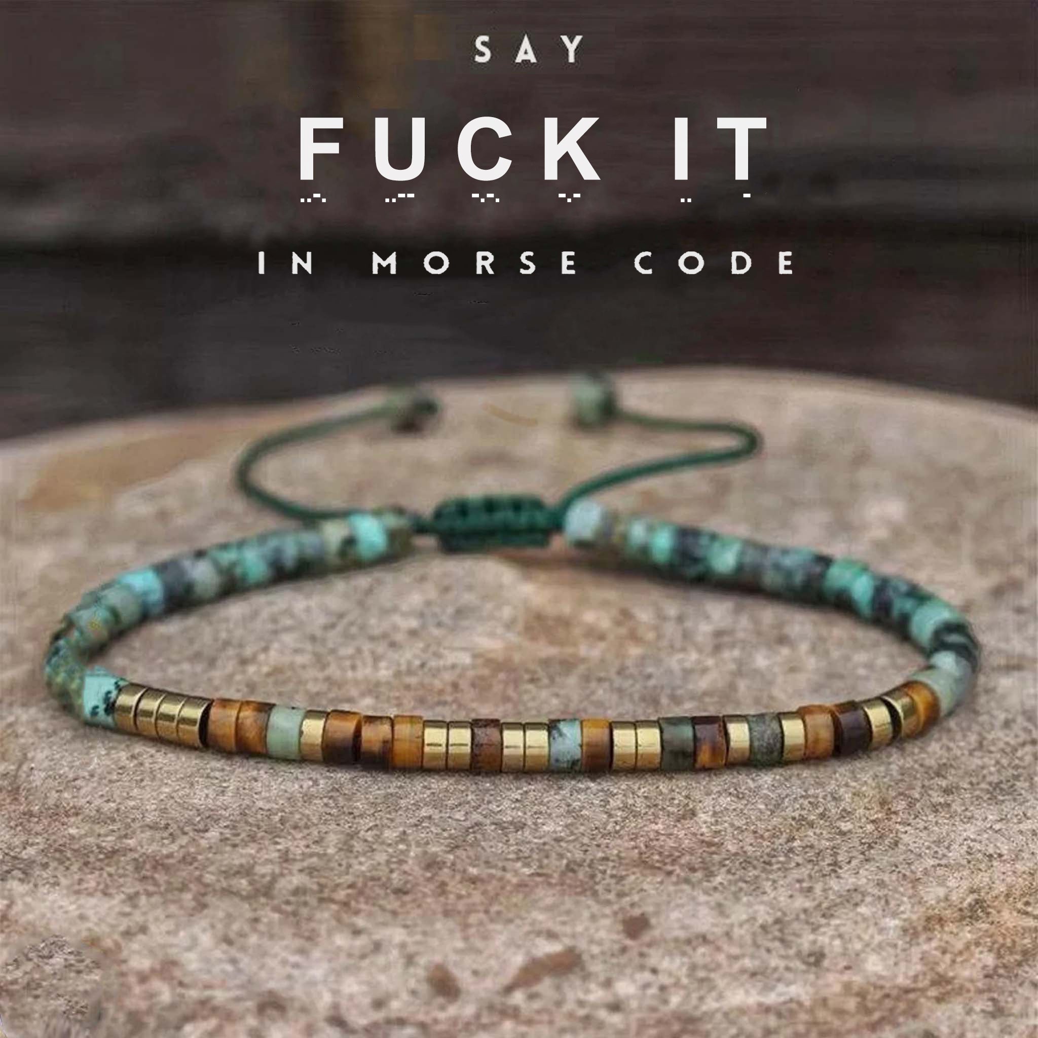 'Fuck It' Morse code Bracelet