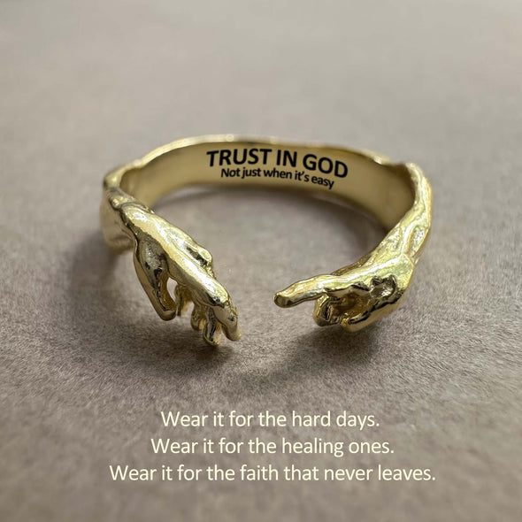 Trust in God Hand of God Ring
