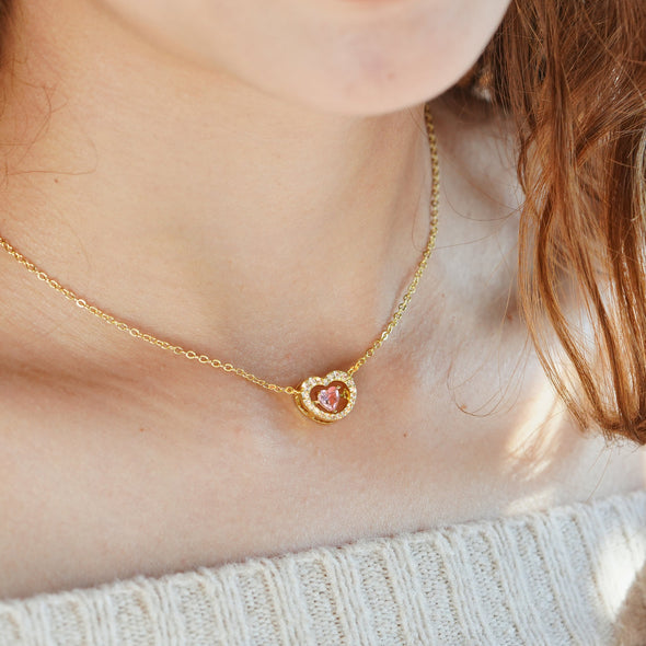 Mother & Daughter Joined At Heart Necklace