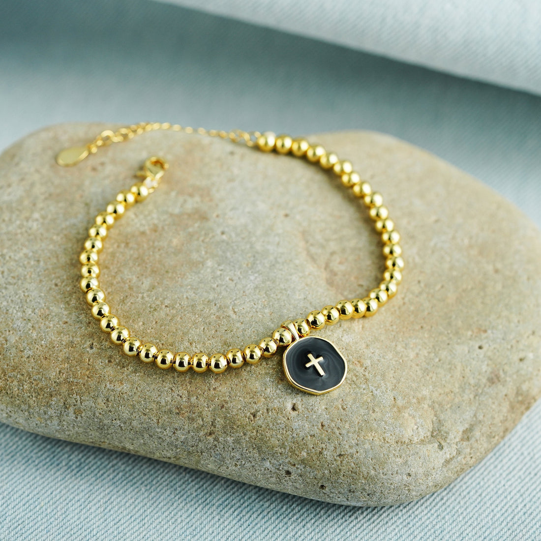 Faith Over Fear Cross Bracelet