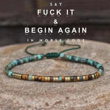 'Fuck It and Begin Again' Morse code Bracelet