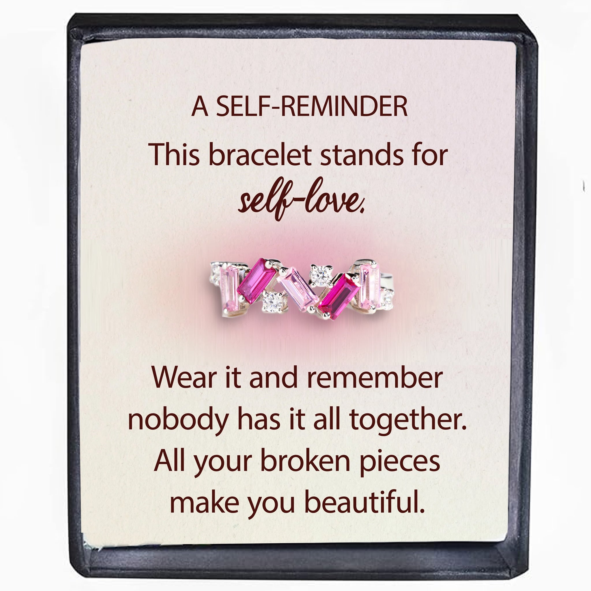 Self Love Broken Pieces Pink Band Ring