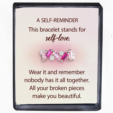 Self Love Broken Pieces Pink Band Ring