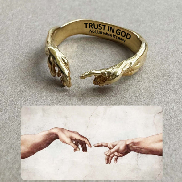 Trust in God Hand of God Ring