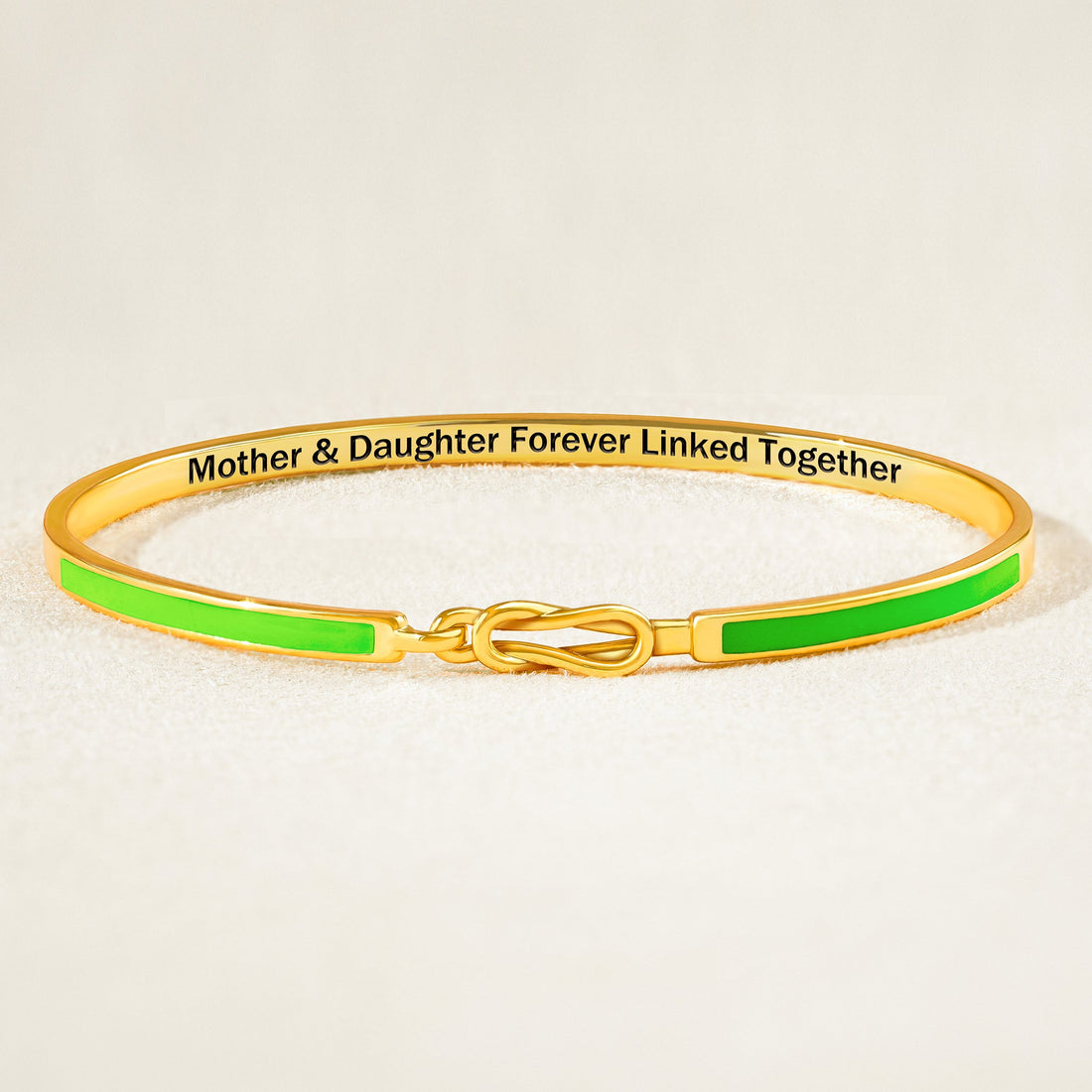 Mom & Daughter Forever Linked Enamel Knot Bracelet