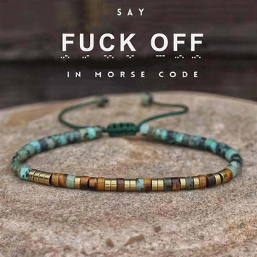 'Fuck OFF' Morse code Bracelet