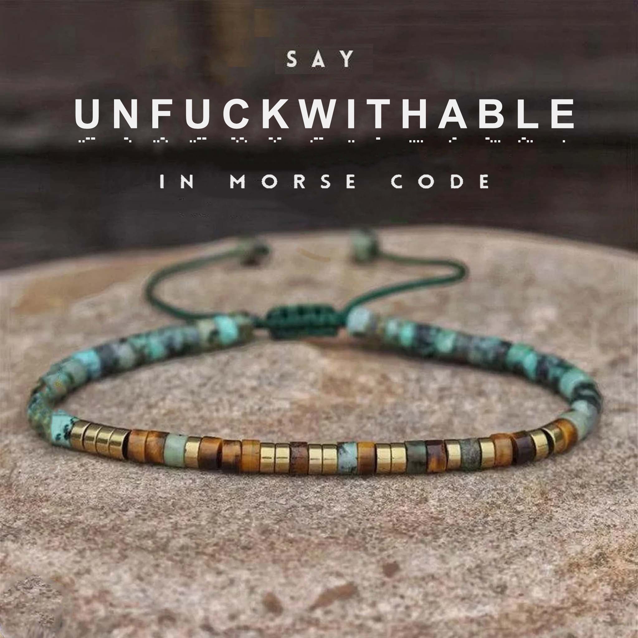 'Unfuckwithable' Morse code Bracelet