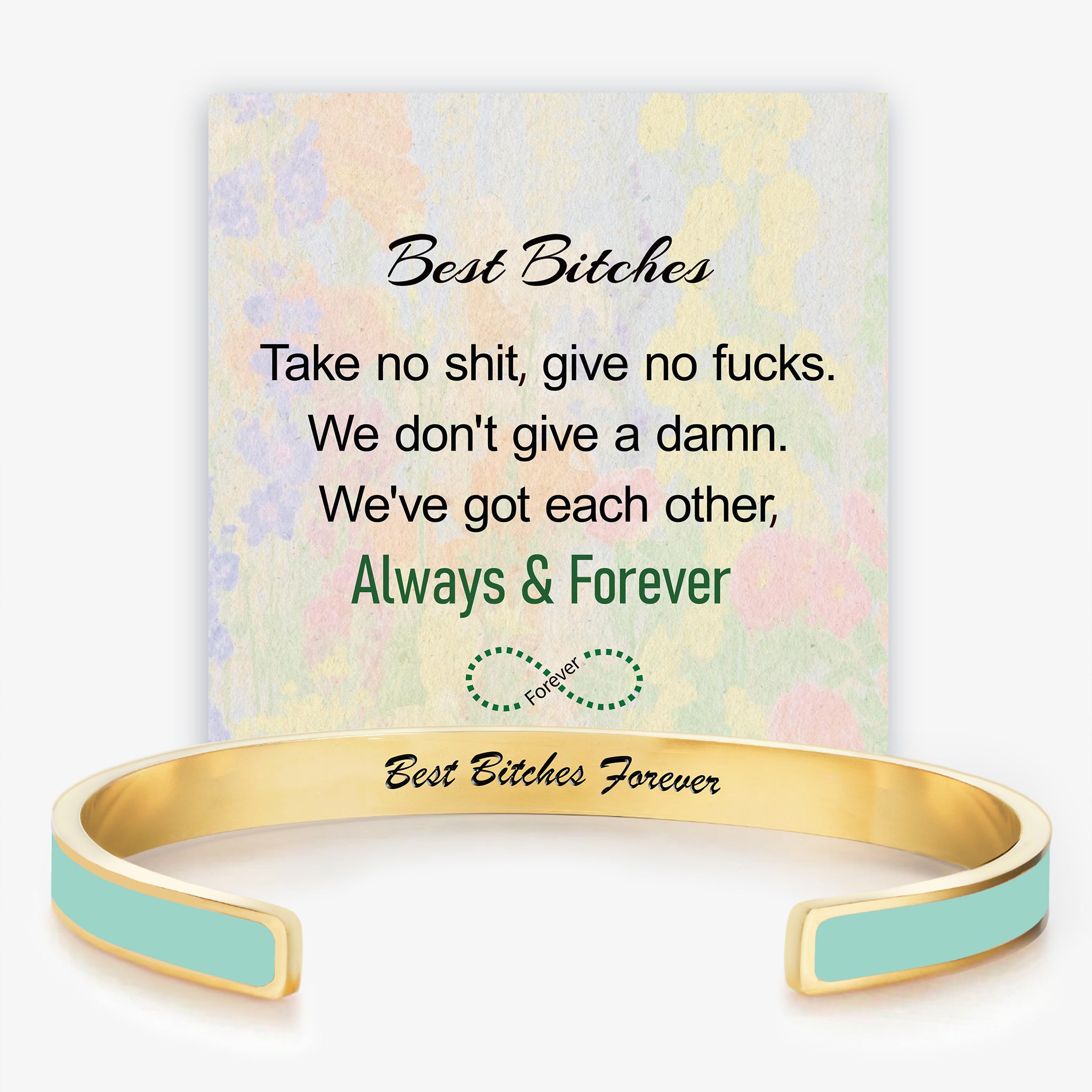 Best Bitches Forever Multiple Color Cuff Bracelet