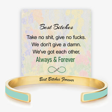 Best Bitches Forever Multiple Color Cuff Bracelet