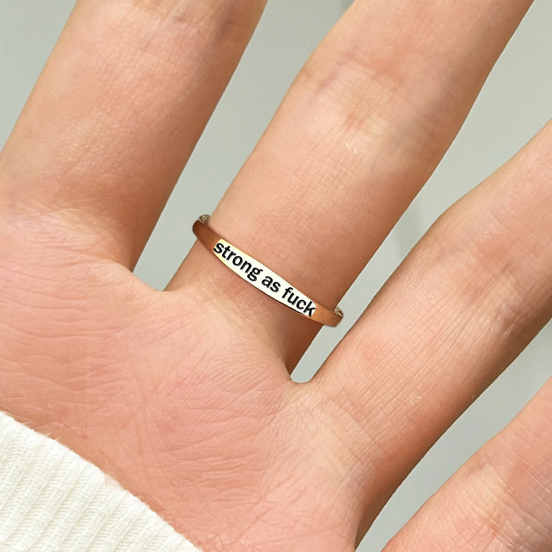 Strong As Fuck Phoenix Signet Ring